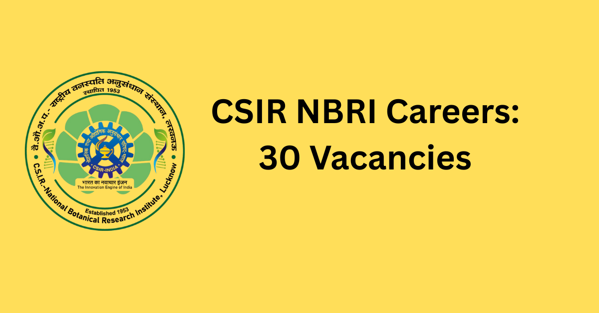 NBRI Recruitment 2025